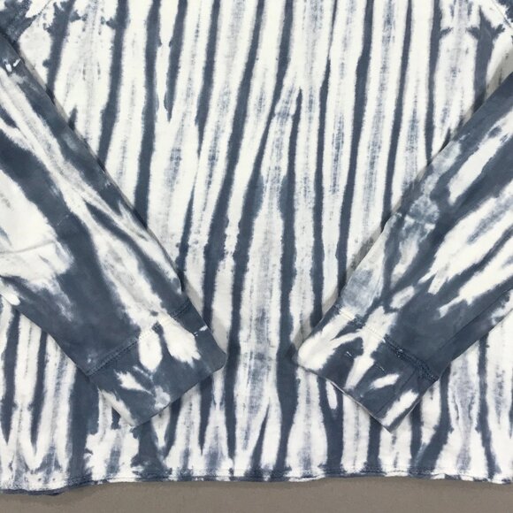 Wallflower Sweatshirt Womens Medium Blue White Tie Dye Pullover Long Sleeve Rag - Picture 7 of 12